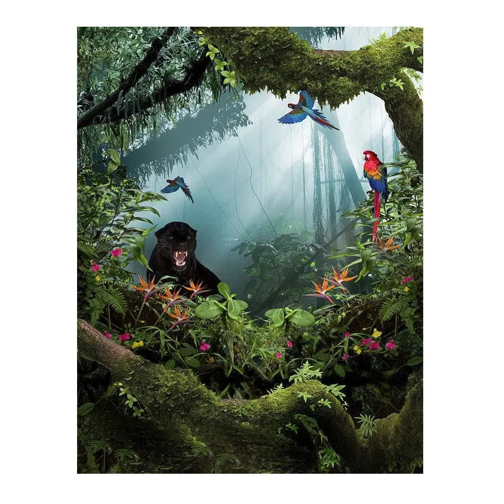 Black Panther Jungle Photo Backdrop - Pro 6  x 8