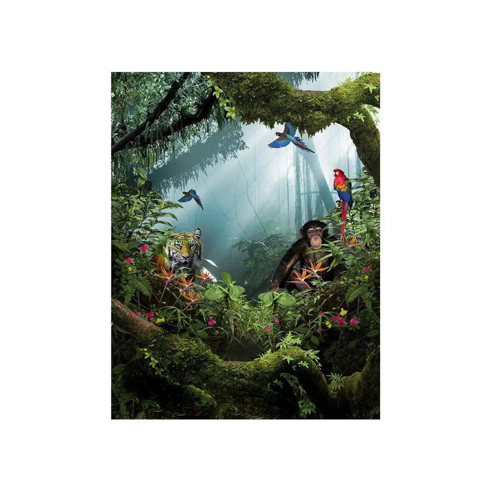 Tiger In The Jungle Photography Backdrop - Basic 4.4  x 5