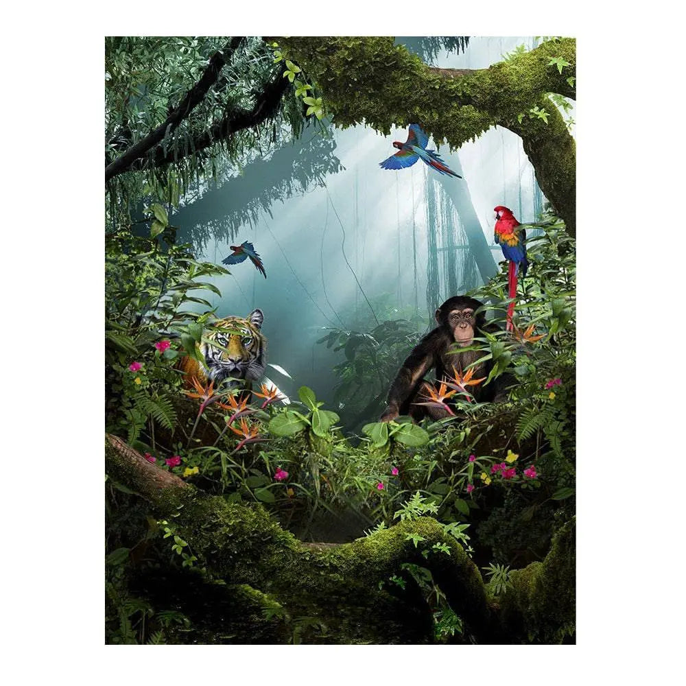 Tiger In The Jungle Photography Backdrop - Pro 6  x 8