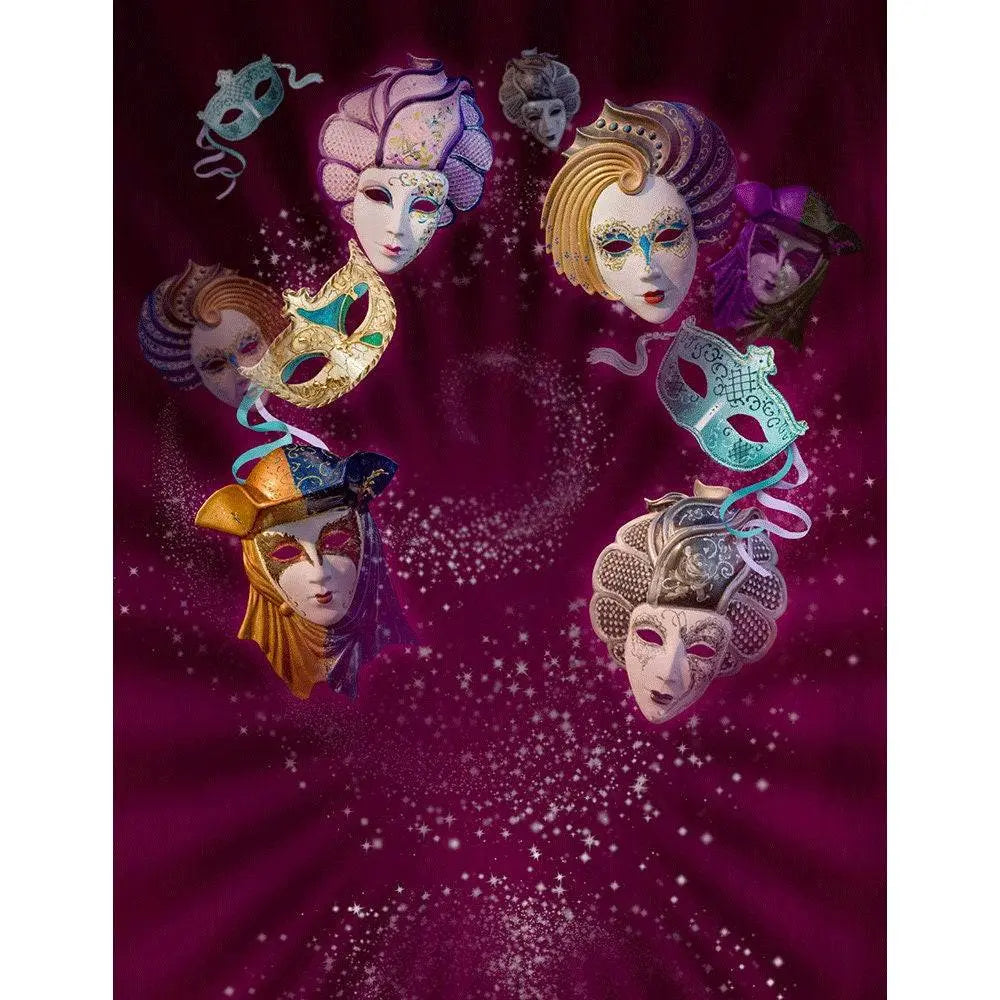 Drama And Theater Masquerade Photography Backdrop - Pro 8  x 10