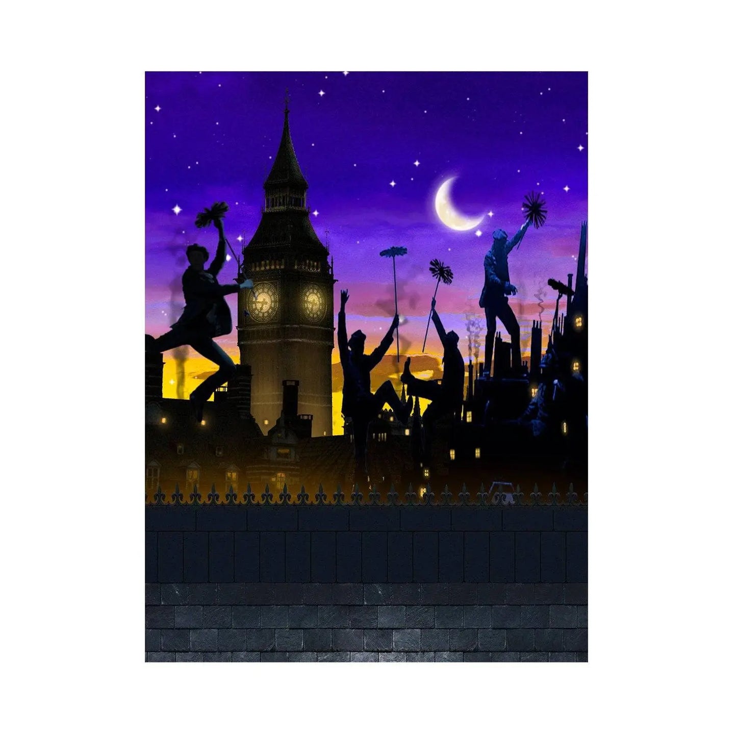 Mary Poppins Rooftop Photography Backdrop - Basic 5.5 x 6.5