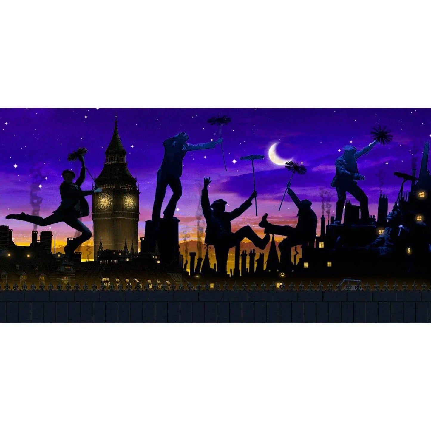 Mary Poppins Rooftop Photography Backdrop - Pro 20 x 10