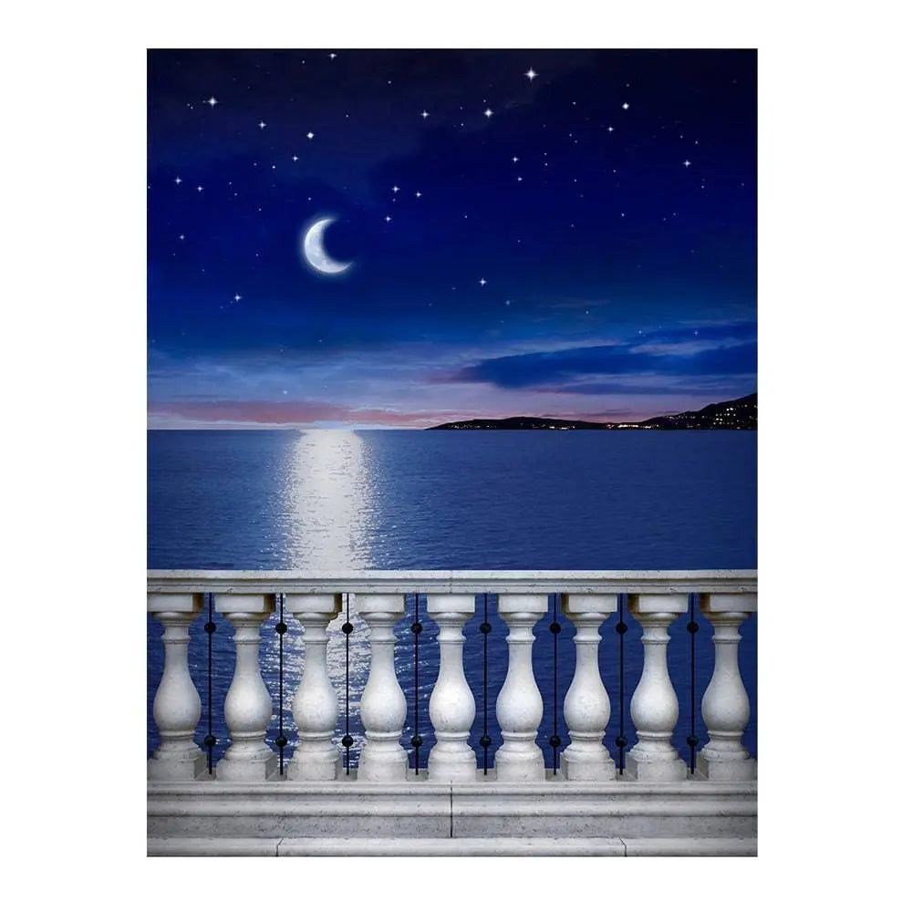 Mediterranean Sea Balcony Photography Backdrop - Basic 6  x 8