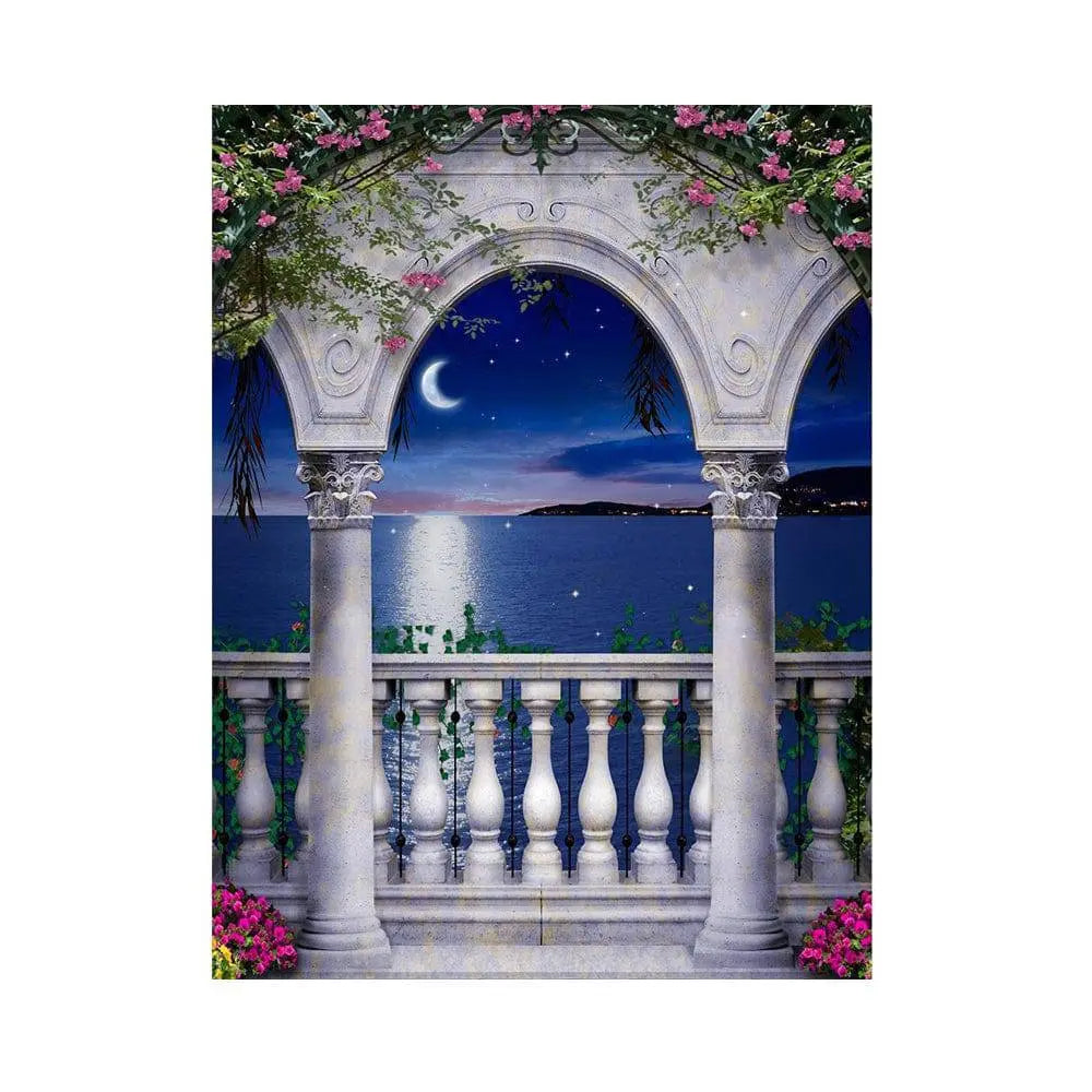 Mediterranean Magic Balcony Photo Backdrop - Basic 5.5  x 6.5