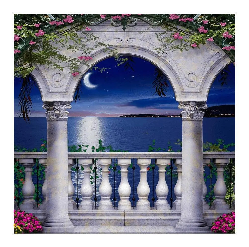Mediterranean Magic Balcony Photo Backdrop - Pro 8  x 8