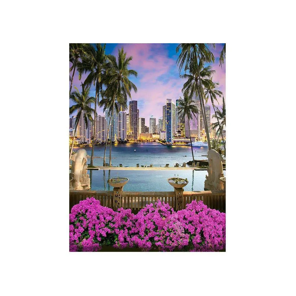Miami Waterfront Photo Backdrop - Basic 4.4 x 5