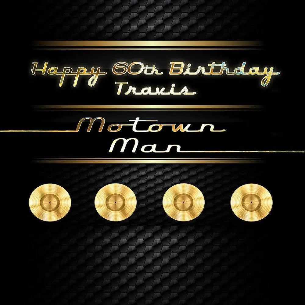 Motown Birthday Photo Backdrop - Basic 10  x 8