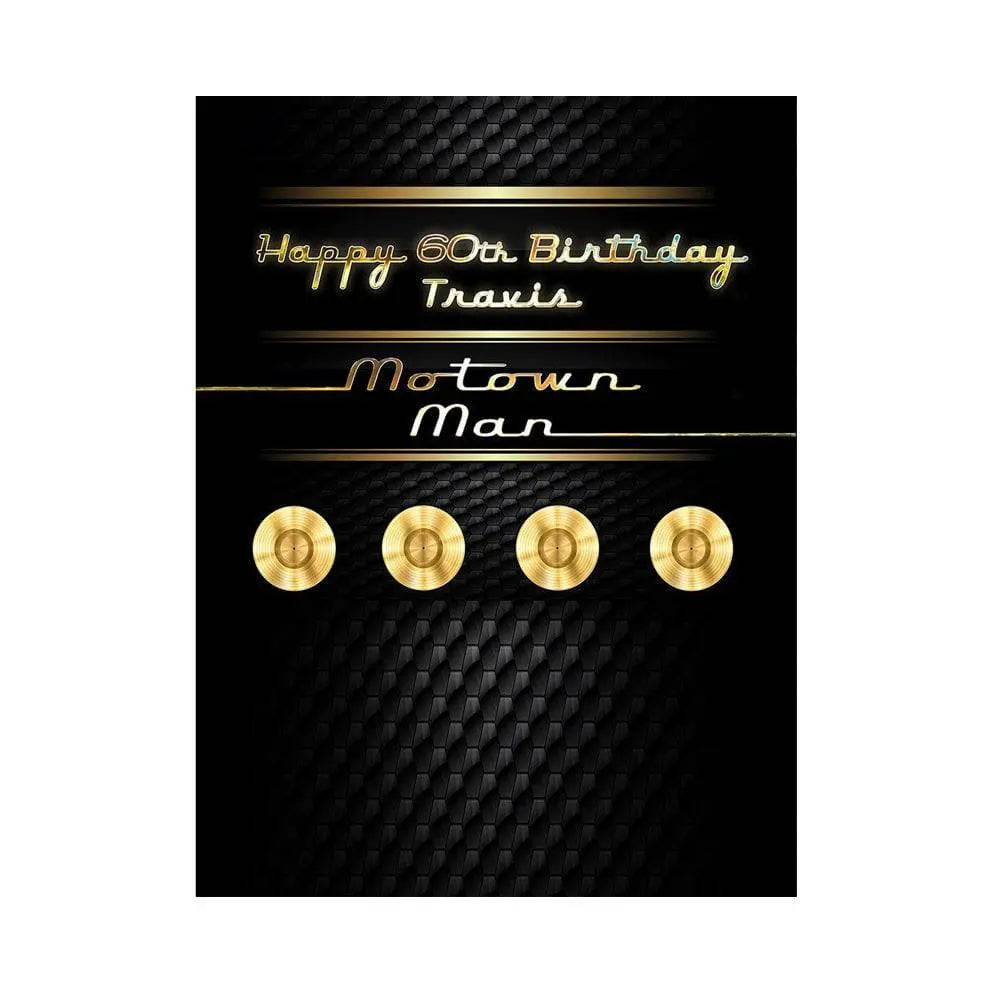 Motown Birthday Photo Backdrop - Basic 5.5  x 6.5