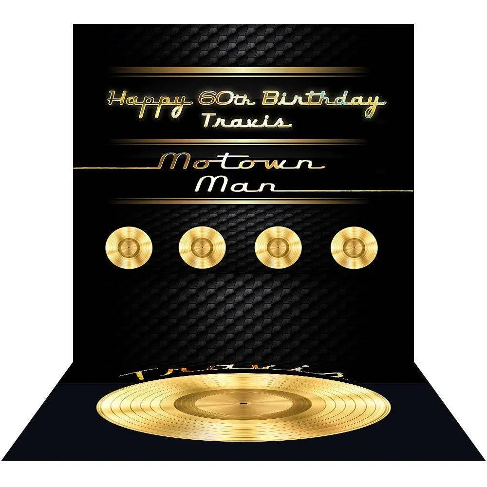 Motown Birthday Photo Backdrop - Basic 8  x 16