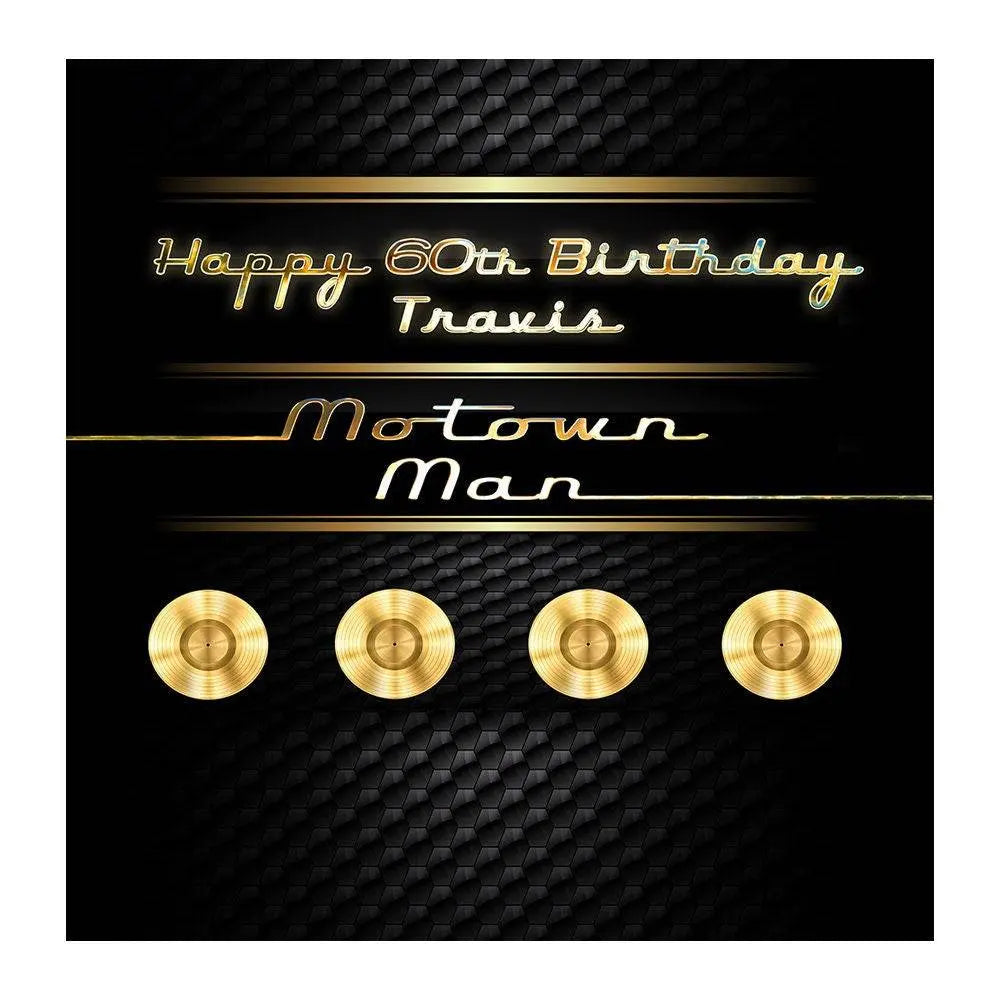 Motown Birthday Photo Backdrop - Basic 8  x 8