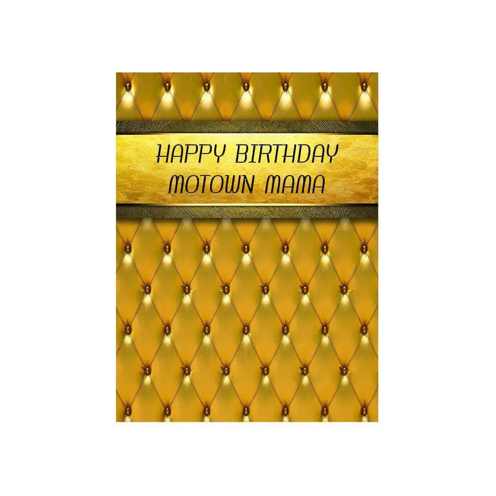 Gold Motown Mama Photo Backdrop - Basic 4.4  x 5