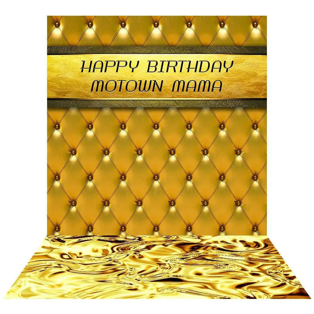 Gold Motown Mama Photo Backdrop - Pro 10  x 20
