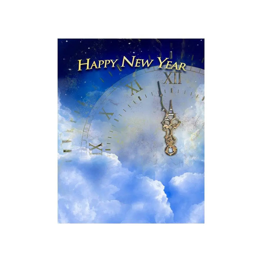 Chimes Of Time New Year's Photo Backdrop - Basic 4.4  x 5
