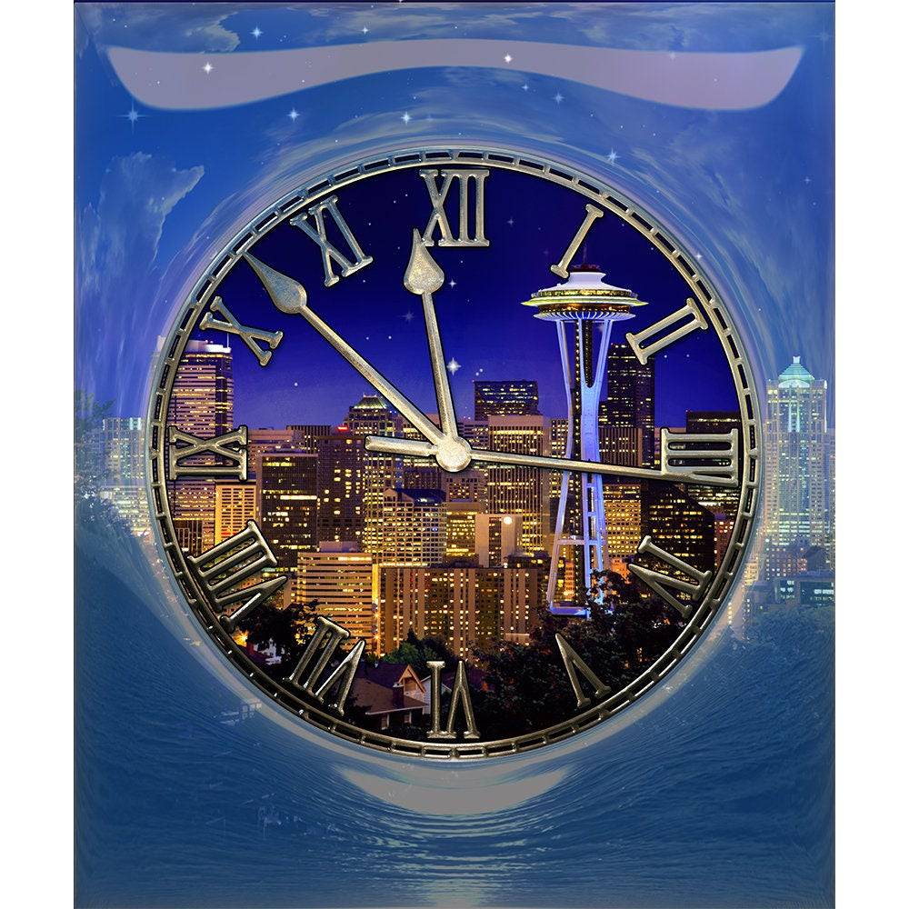 Time Keepers New Year's Photo Backdrop - Basic 10 x 8