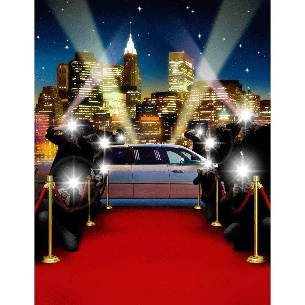 New York Limo And Red Carpet Photo Backdrop - Pro 8 x 10