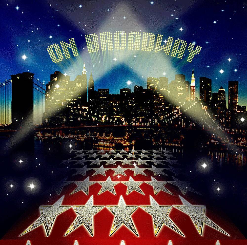 On Broadway NYC Party Photo Backdrop - Basic 10  x 8