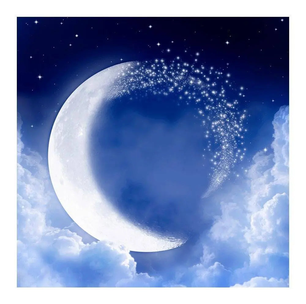 Over The Moon Photo Backdrop - Basic 8 x 8