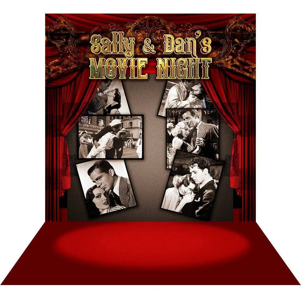 Movie Night Photo Backdrop - Basic 8 x 16