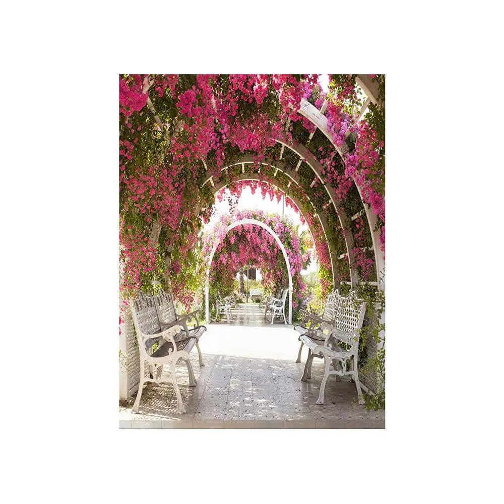 Petal Pink Wedding Archway Photo Backdrop