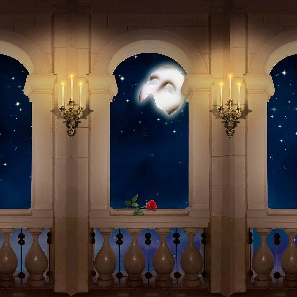 Candle Light Balcony Photo Backdrop - Basic 10  x 8