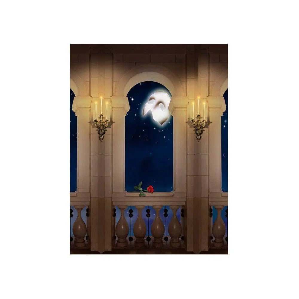 Candle Light Balcony Photo Backdrop - Basic 4.4  x 5