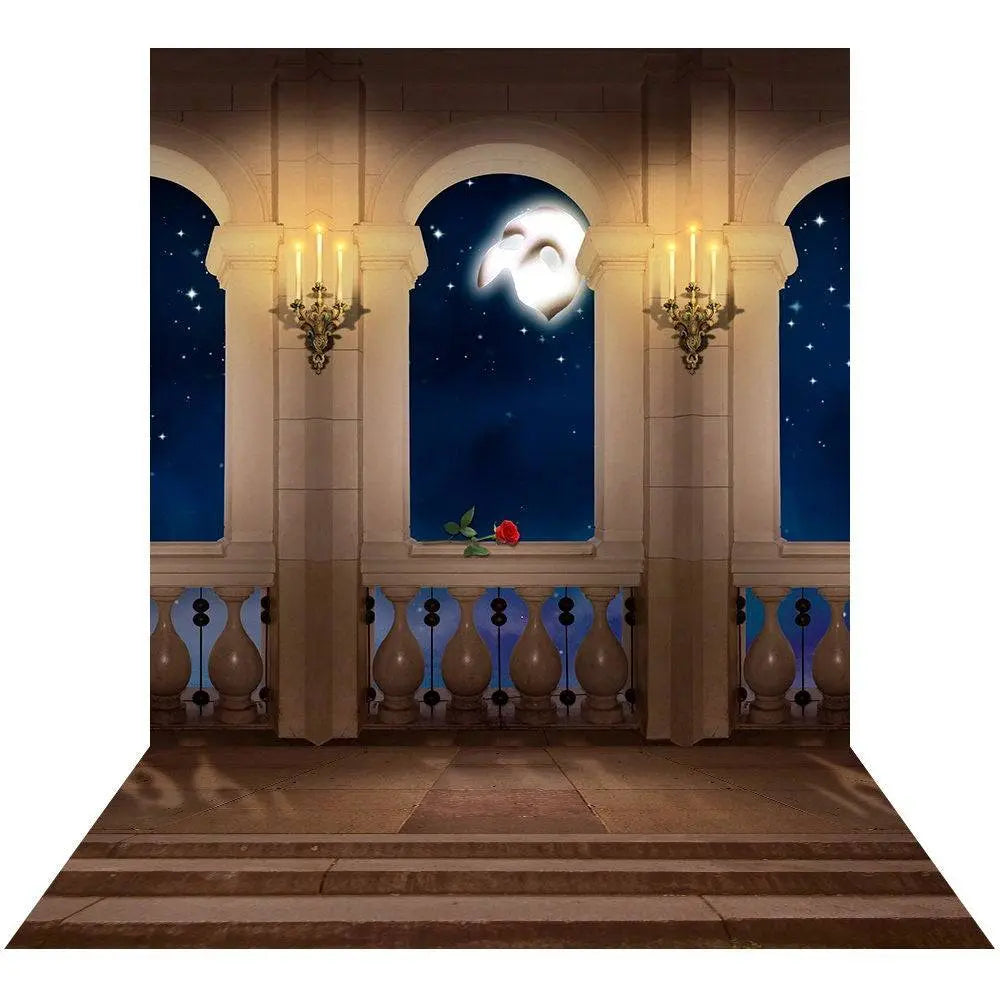 Candle Light Balcony Photo Backdrop - Basic 8  x 16