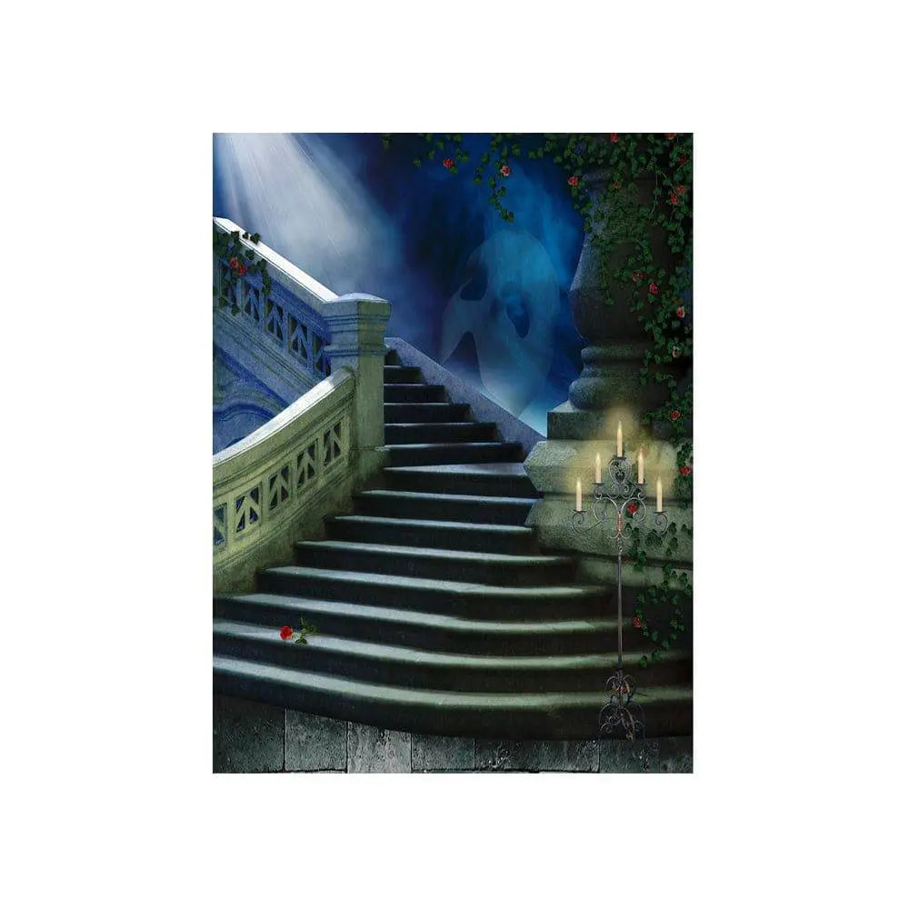 Smokey Dark Staircase Photography Backdrop - Basic 4.4 x 5