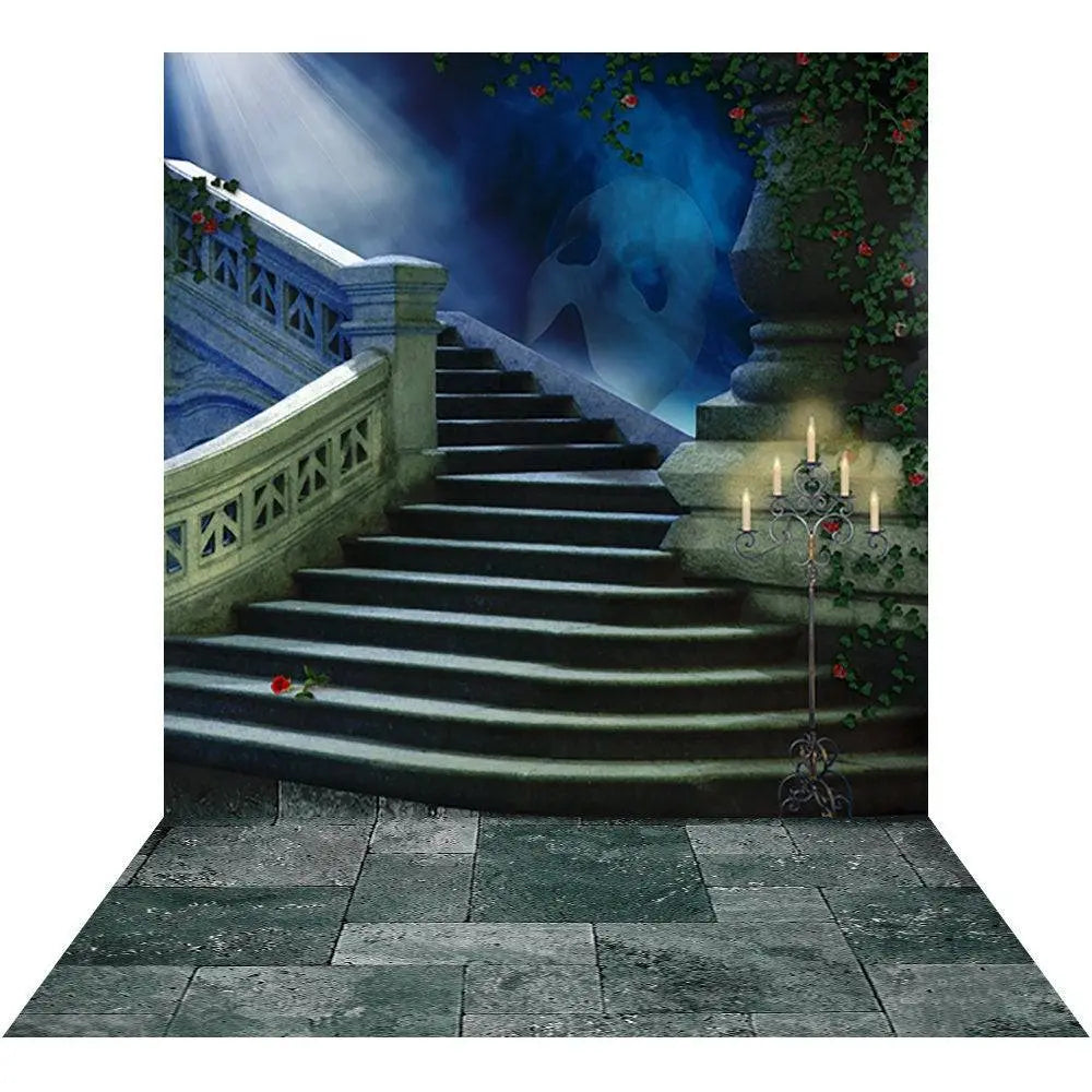 Smokey Dark Staircase Photography Backdrop - Pro 9 x 16
