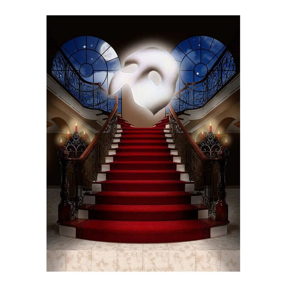 Phantom of the Opera Red Carpet Staircase Photo Backdrop - Basic 6 x 8