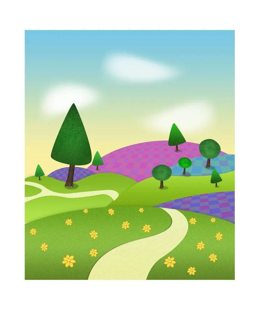 Playland Cartoon Photo Backdrop - Basic 5.5 x 6.5