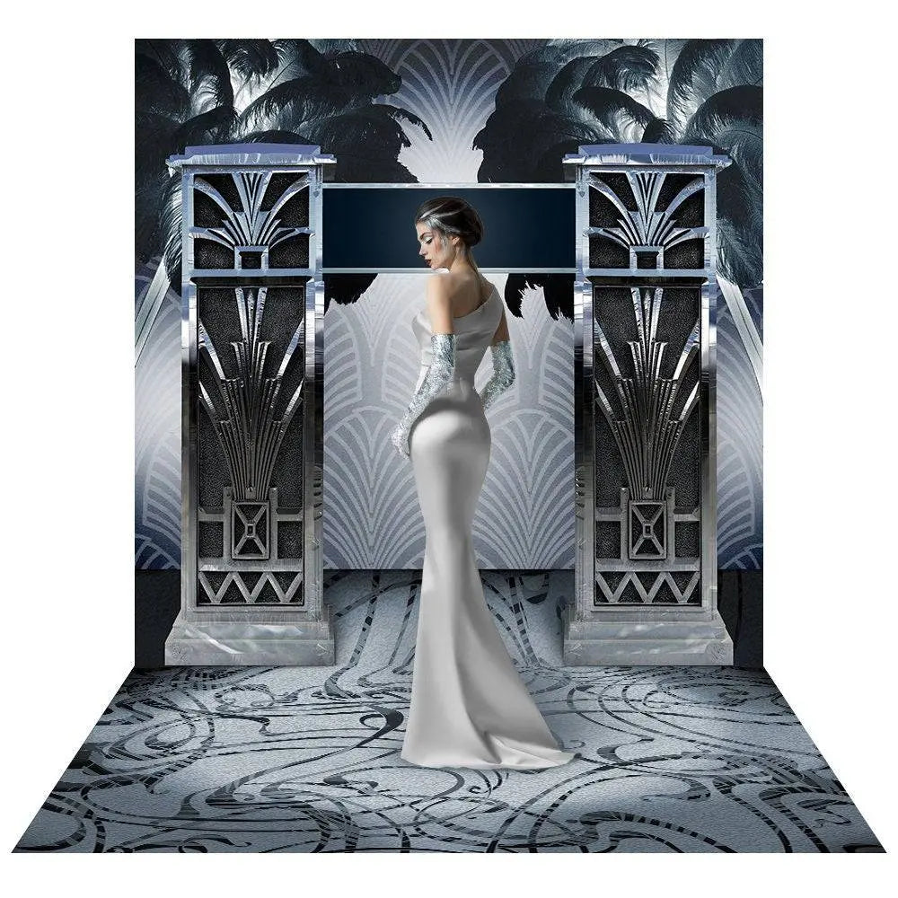 Silver Screen Gatsby 1920s, Event Photo Backdrop Prop, Prom Dress Alba Backgrounds Silver Screen Gatsby 1920s, Event Photo Backdrop Prop, Prom Dress Alba Backgrounds