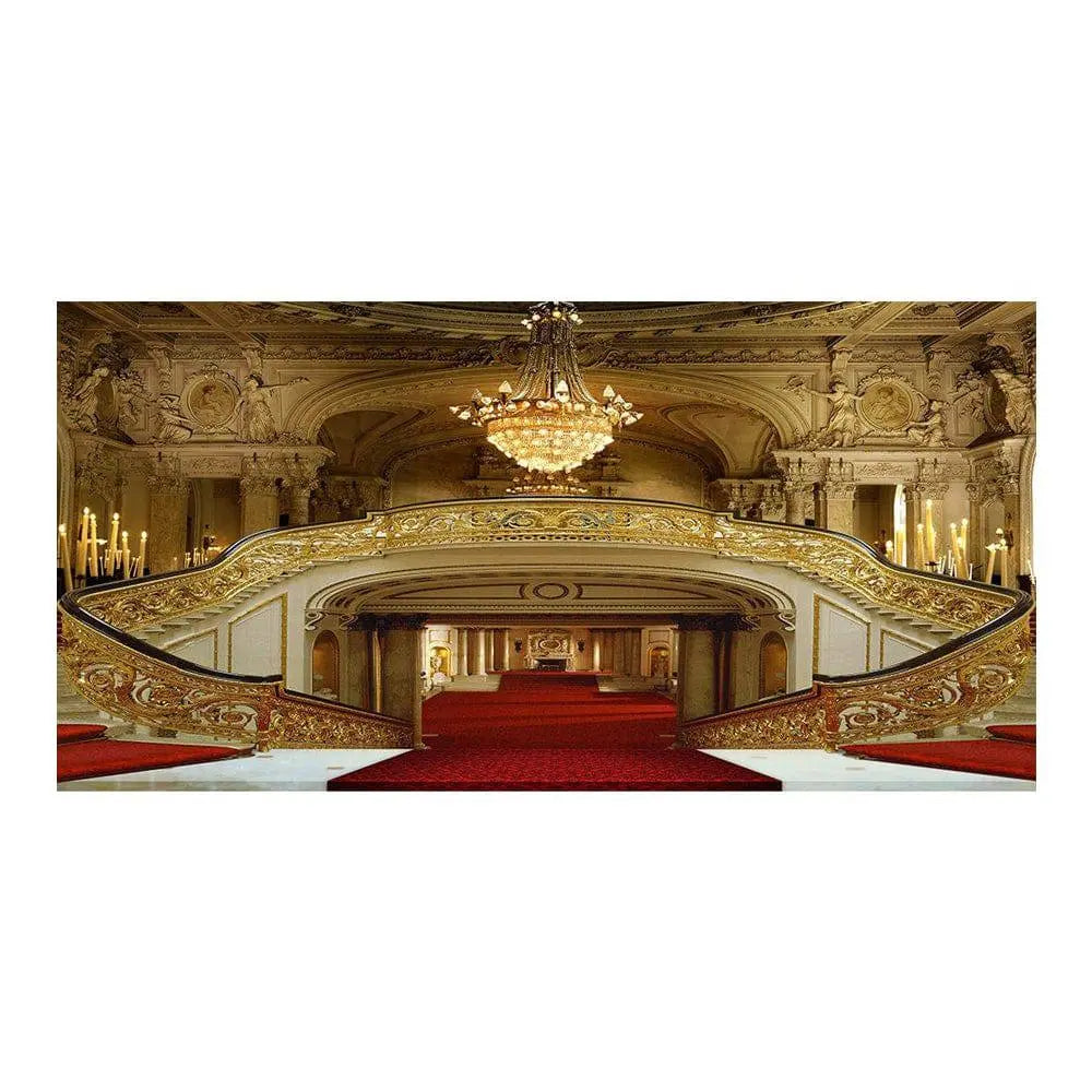 Red Carpet Double Staircase Photography Backdrop - Basic 16 x 8