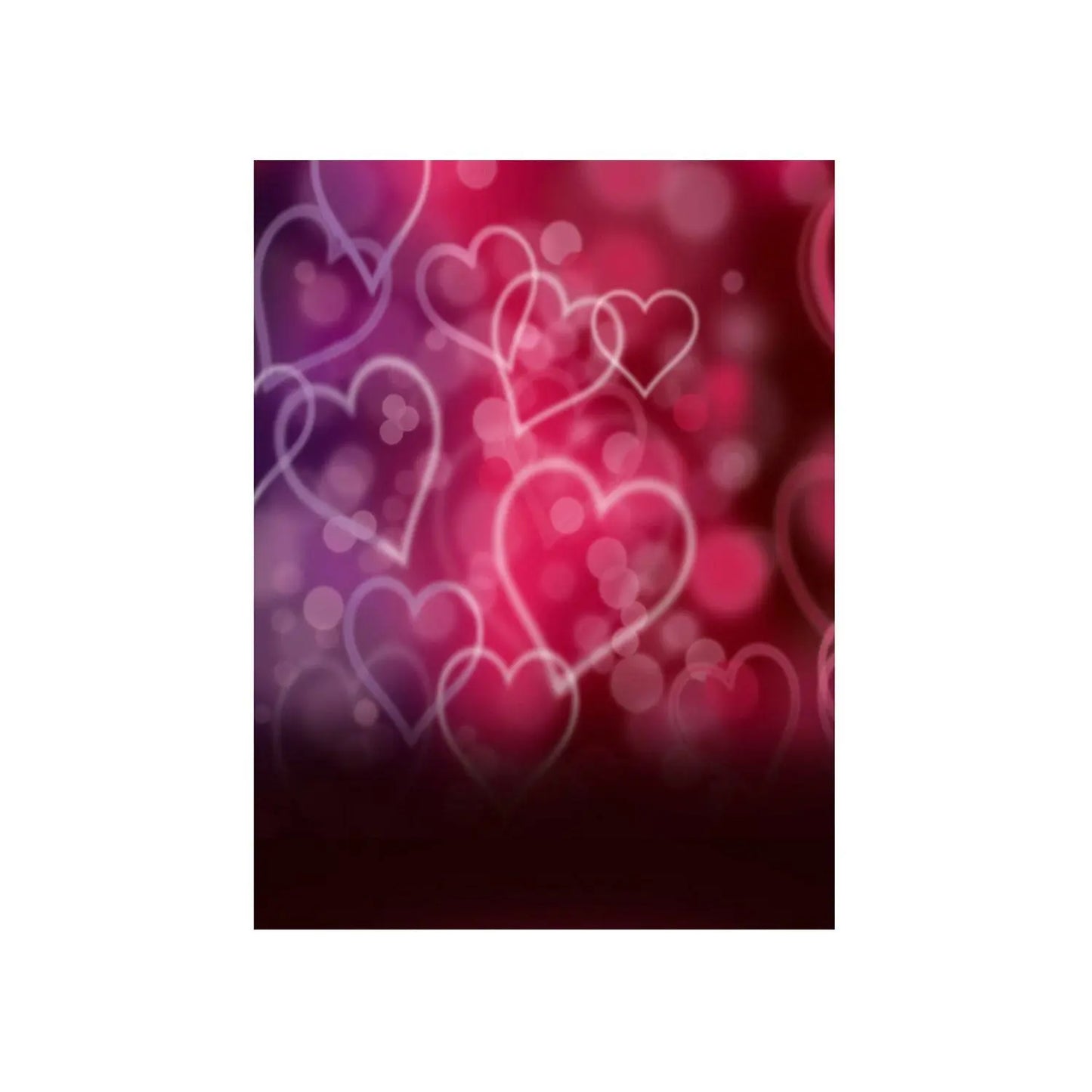 Red Floating Hearts Photography Backdrop - Basic 4.4 x 5