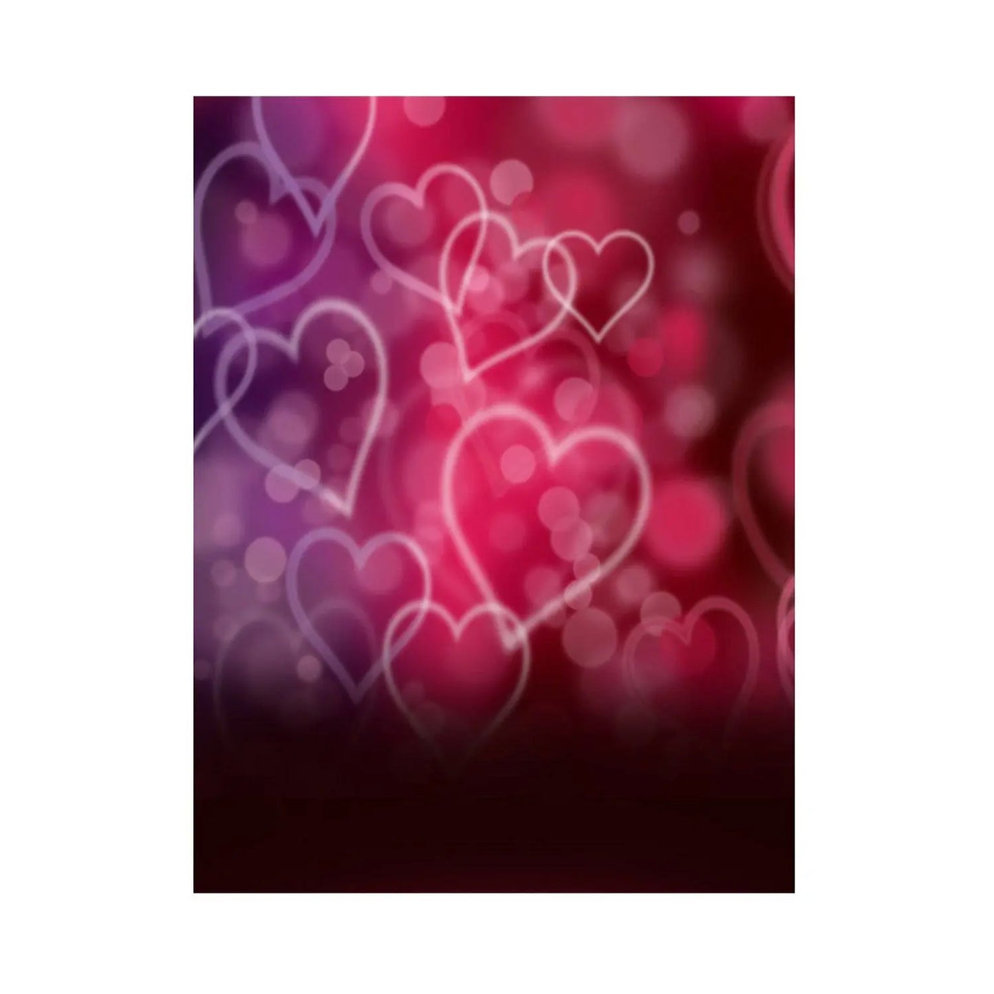 Valentine's Day Red Floating Hearts Photography Backdrop - Basic 5.5 x 6.5