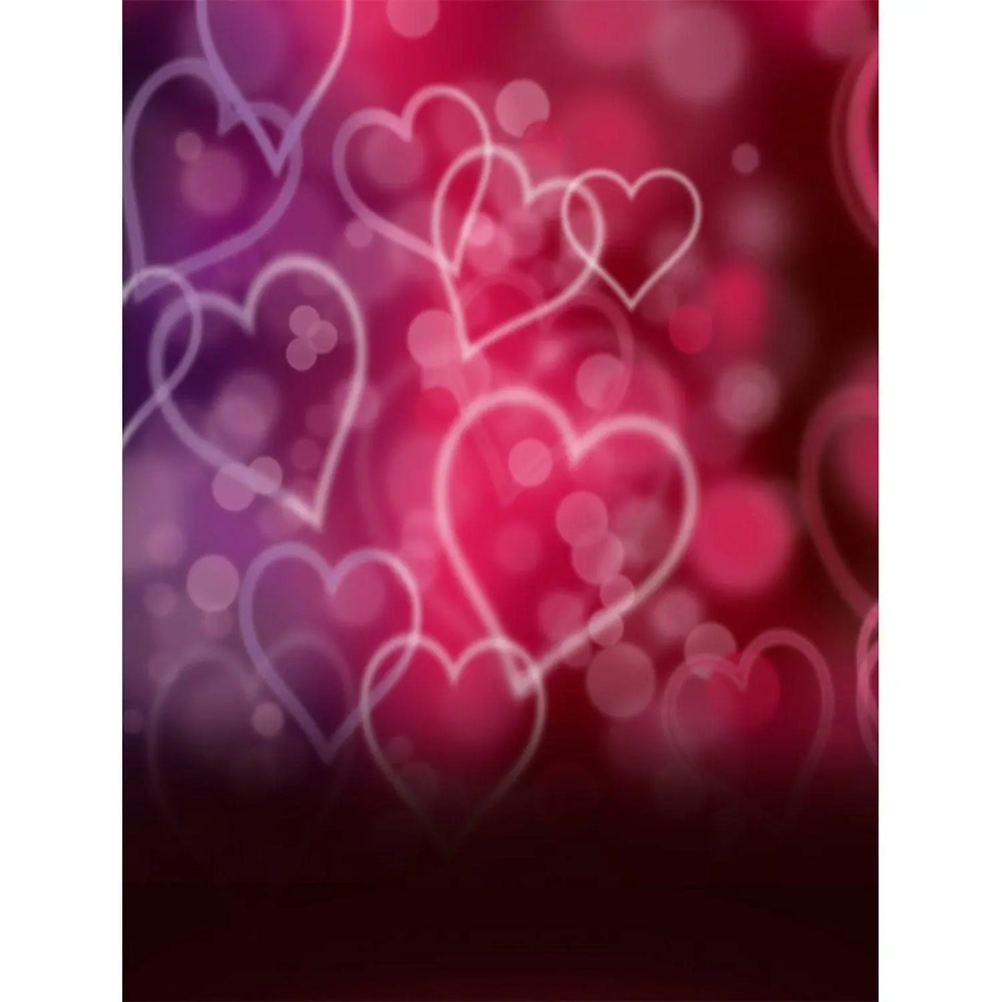 Red Floating Hearts Photography Backdrop - Basic 8 x 10