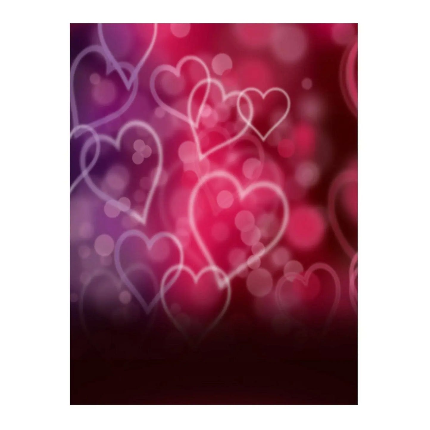Red Floating Hearts Photography Backdrop - Pro 6 x 8