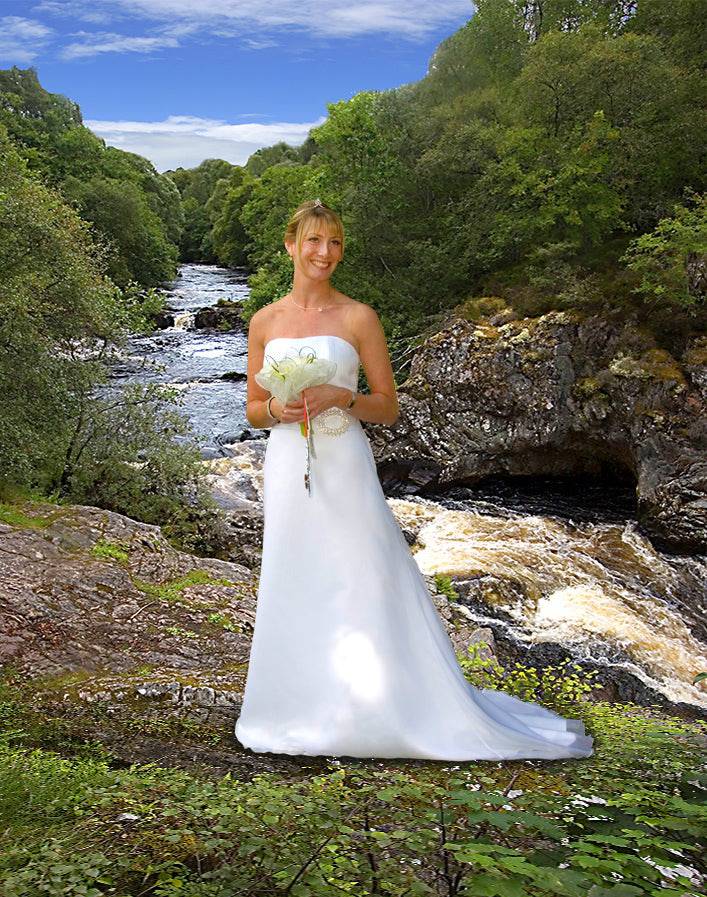 River Cascade, Mountain Stream Photo Backdrop