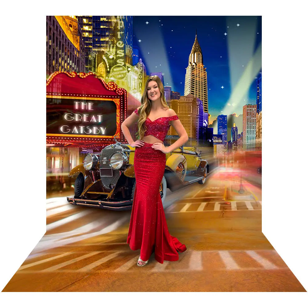 Roaring 20's City Street Photo Background Alba Backgrounds