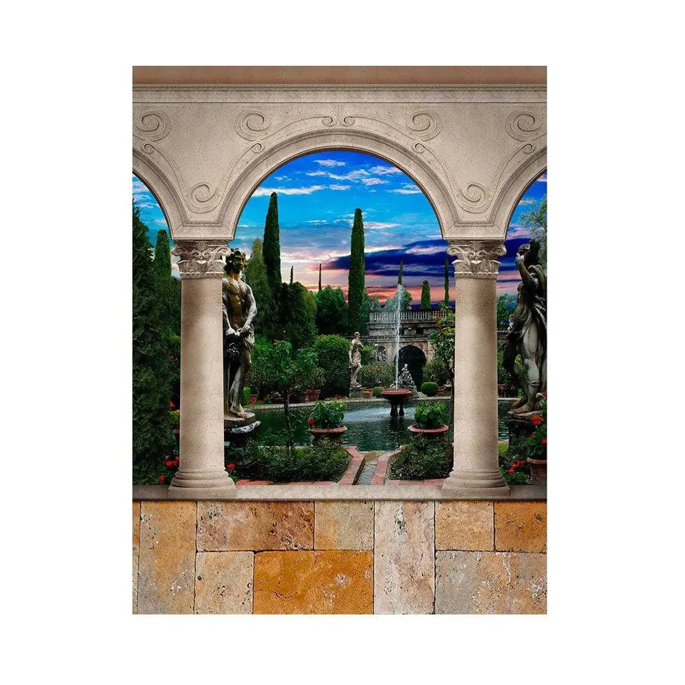 Roman Garden Arch Photography Backdrop - Basic 5.5 x 6.5