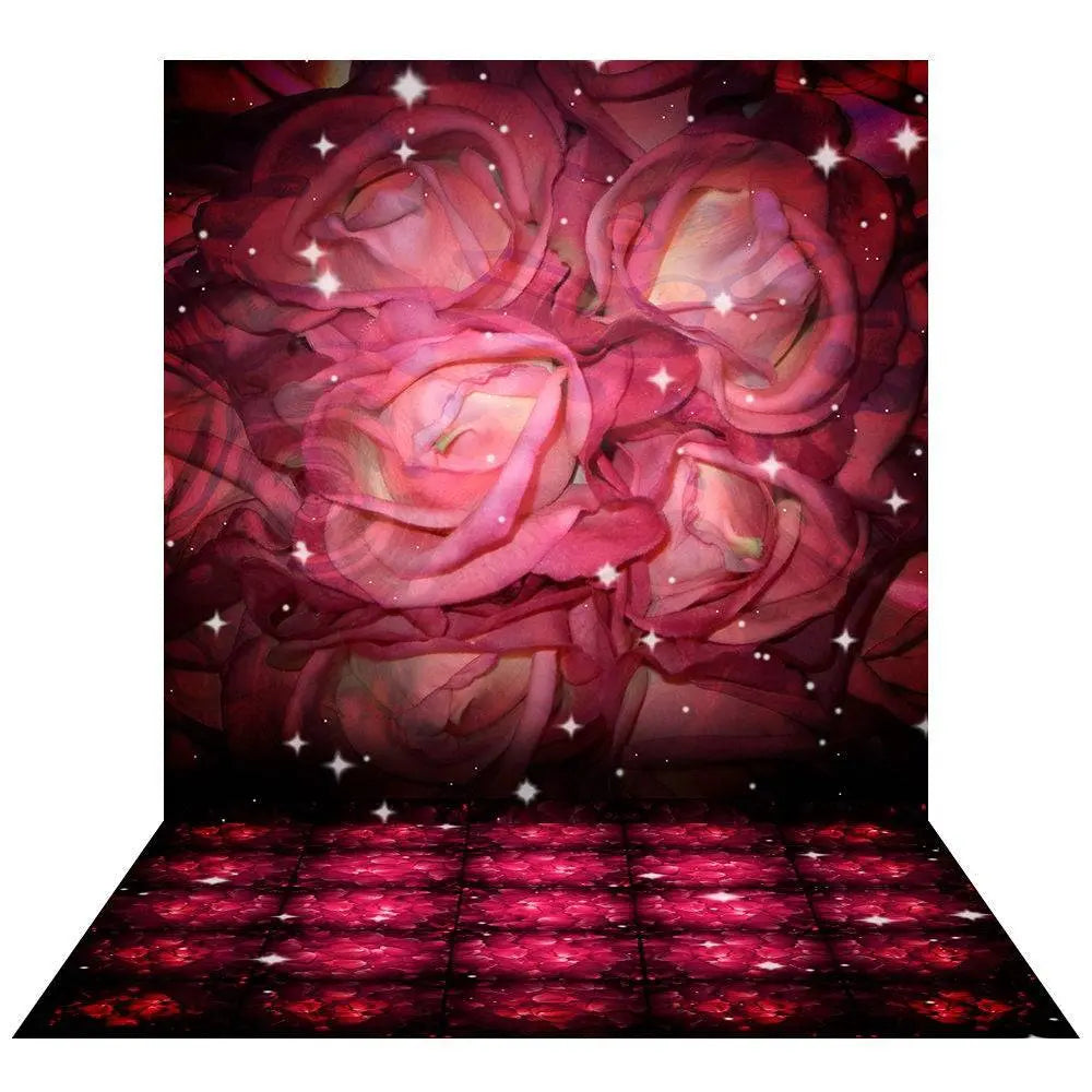Starry Roses Photography Backdrop - Basic 8 x 16