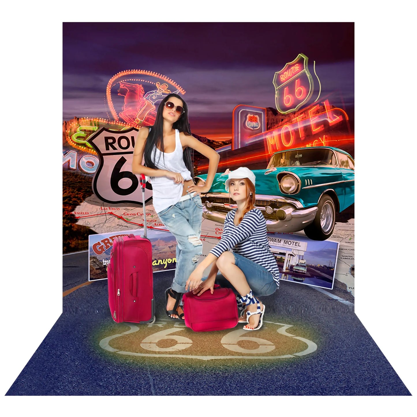 Route 66 Highway Photo Backdrop Alba Backgrounds