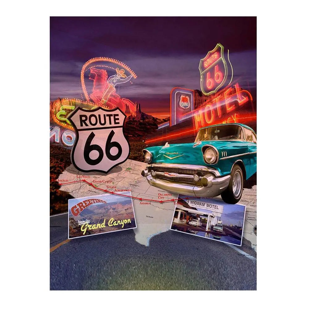 Route 66 Highway Photo Backdrop - Basic 6 x 8