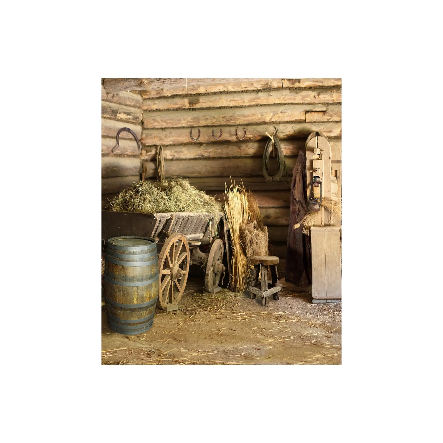 Rustic Barn Country Western Photo Backdrop Alba Backgrounds