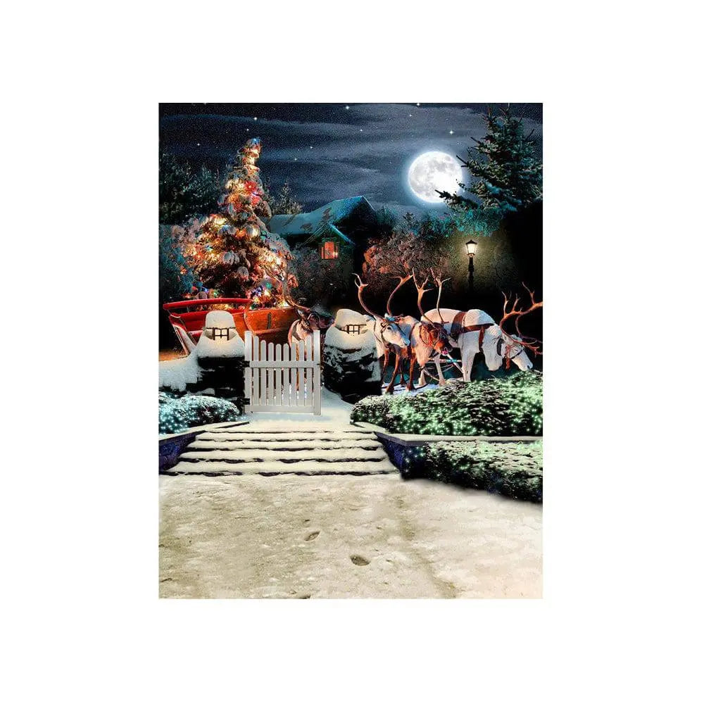 Santa Claus Decorations Christmas Photo Backdrop - Basic 4.4 x 5