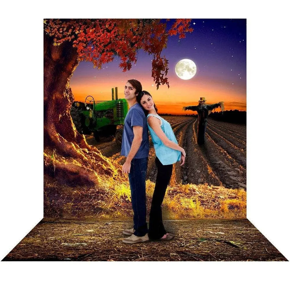 Scarecrow Harvest Moon Photo Backdrop