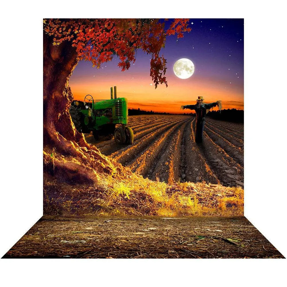 Scarecrow Harvest Moon Photo Backdrop - Pro 10 x 20