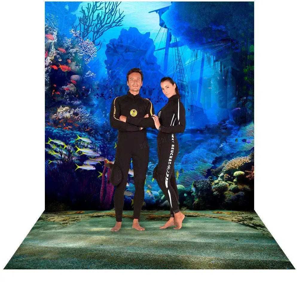 Under Sea Pirate Shipwreck Photo Backdrop