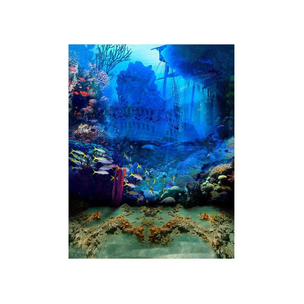 Under Sea Pirate Shipwreck Photo Backdrop - Basic 4.4  x 5