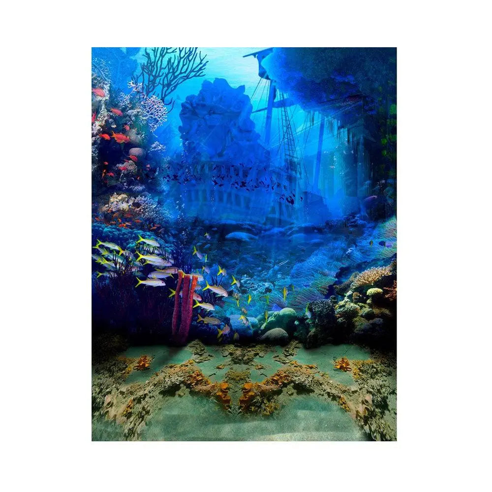 Under Sea Pirate Shipwreck Photo Backdrop - Basic 5.5  x 6.5