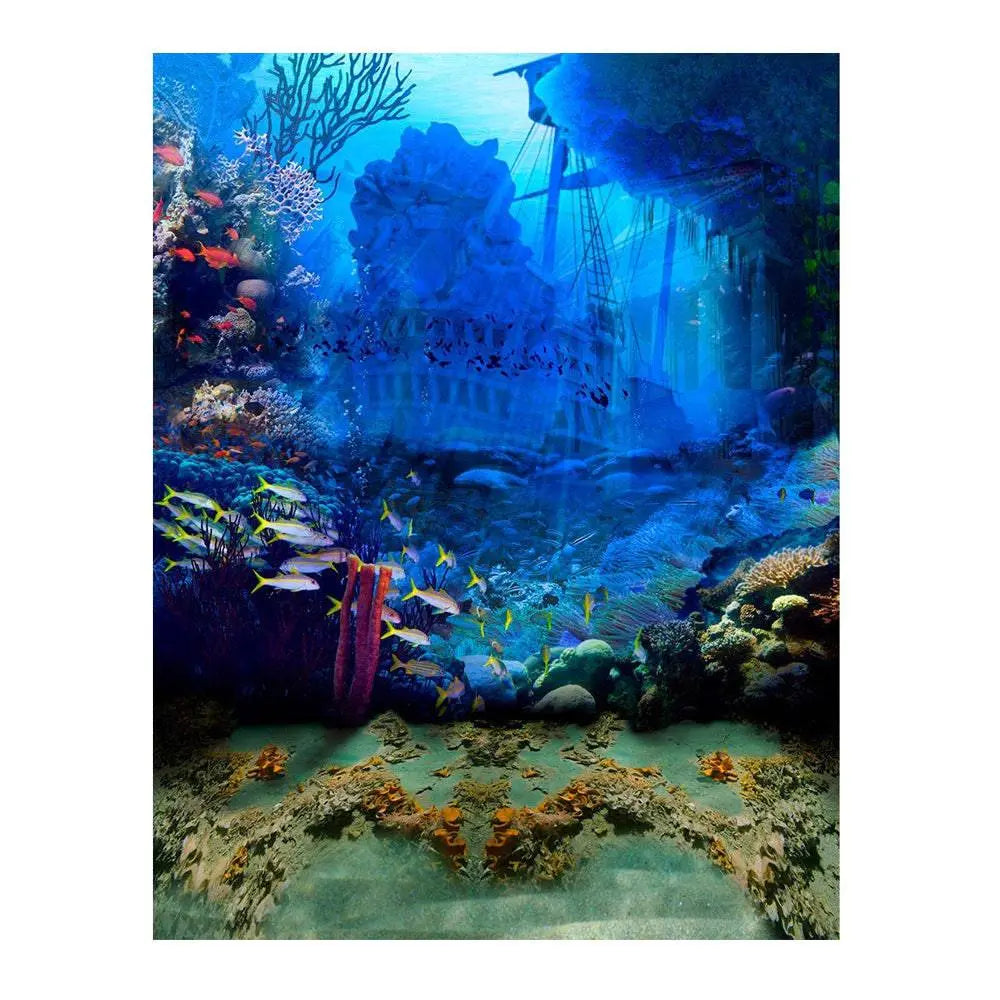Under Sea Pirate Shipwreck Photo Backdrop - Basic 6  x 8